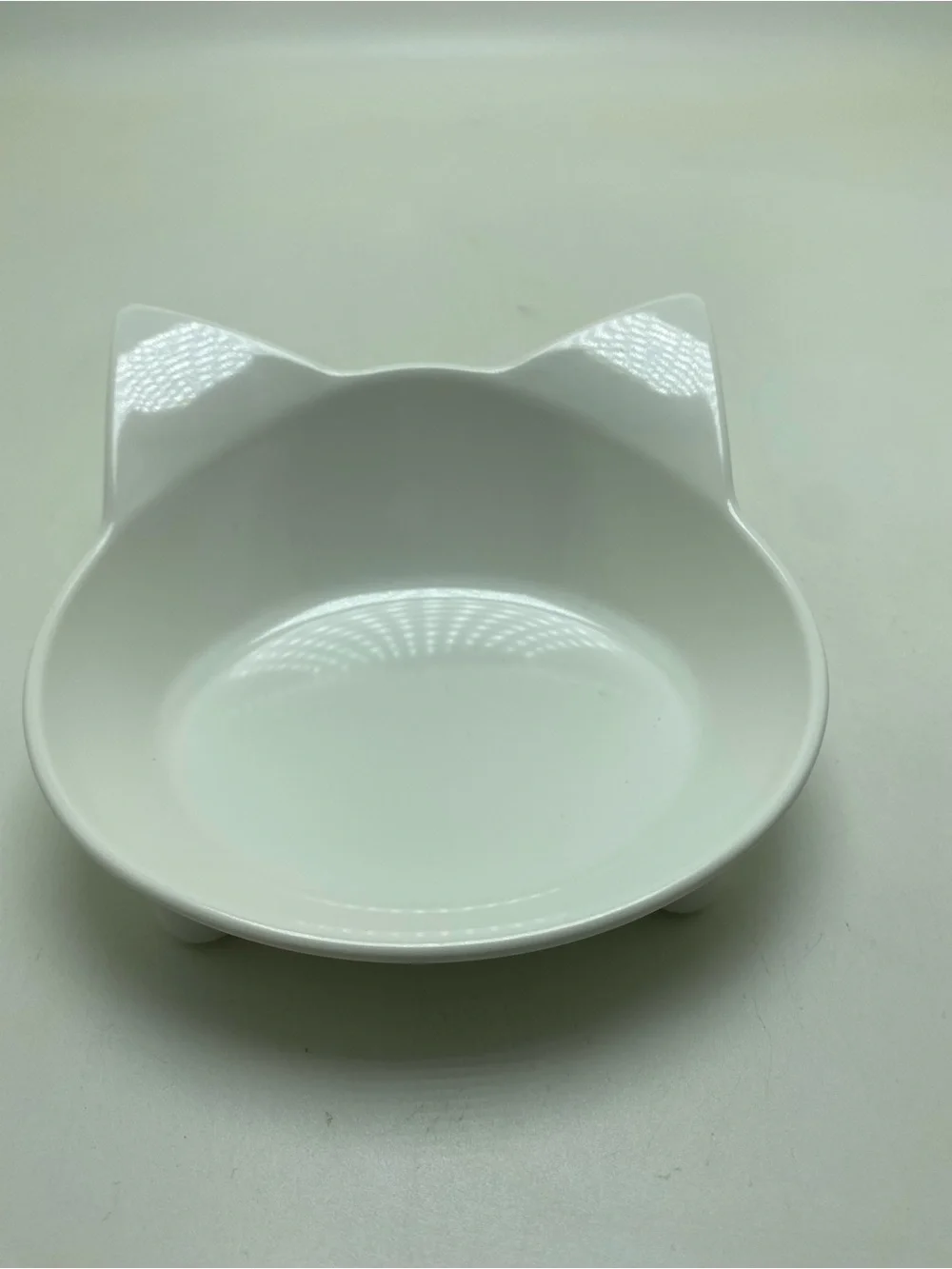 White Elevated Melamine Cat Dish